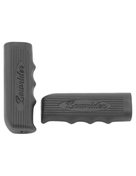 Lowrider Custom Grips 7/8 long 116mm Kraton Rubber W/Logo Black.